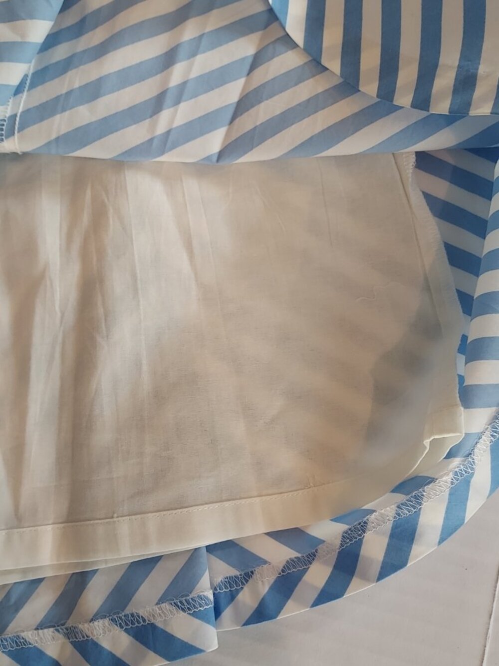 Ann Taylor Striped Poplin Flare Midi Skirt In Vista Size 14 NWOT - Picture 4 of 11